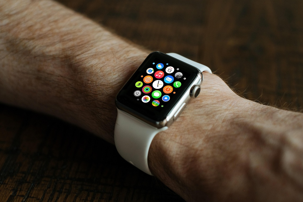 smartwatch charging symbol closeup